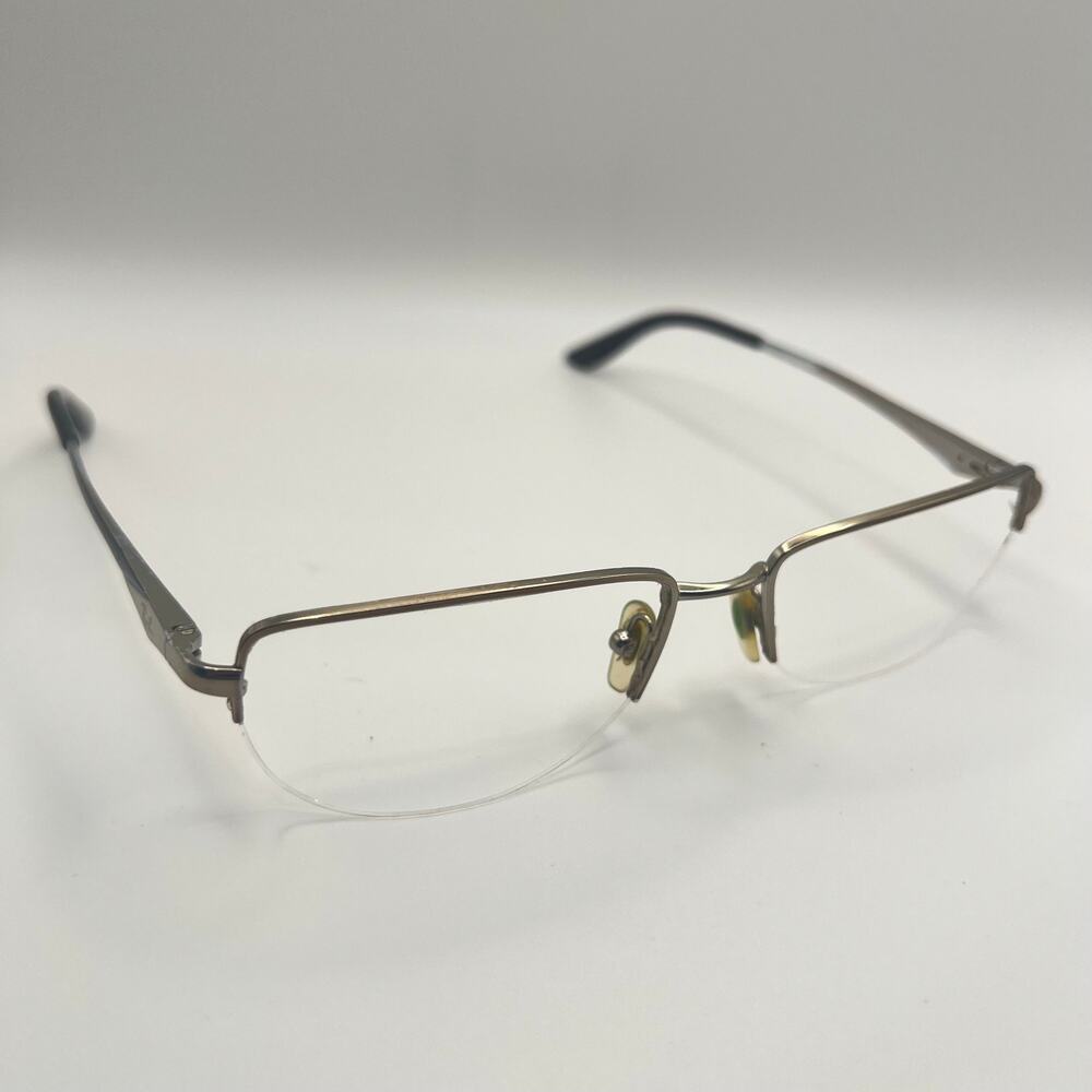 Ray-Ban RB6154 2531 Eyeglasses Half Rim Silver Brown Frame READ DESC 54-17-140
